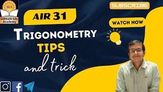 Trigonometry question solving tips and Tricks maths ssccgltopper trigonometry cgl2024 [upl. by Sheffie897]