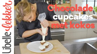 Ilse kookt chocolade cupcakes met romige kokostopping [upl. by Kain]