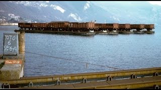 CHIATTE  LAGO DISEO  Trasporti ferroviari in navigazione [upl. by Eelac]