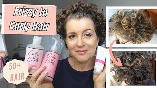 Frizzy Hair To Curly Hair OVERNIGHT Over 50 Haircare [upl. by Weil]