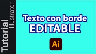 Texto con borde EDITABLE Tutorial Illustrator [upl. by Rance]