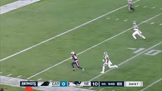 Joe Milton III First Touchdown  Patriots vs Panthers [upl. by Arlana438]