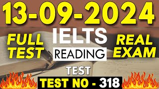 IELTS Reading Test 2024 with Answers  13092024  Test No  318 [upl. by Suoivart]