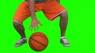 Person Dribbling Basketball on Green Screen Background Video  WaveBreak Media [upl. by Dempstor]