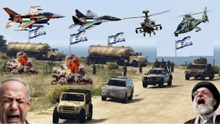 Irani Fighter jets amp War Helicopters Attack On Israeli Army Oil Tankers Convoy In Jerusalem GTA5 [upl. by Youngran]