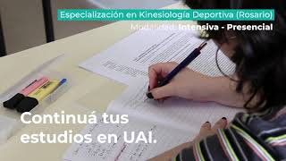 Especialización en Kinesiología Deportiva Rosario  UAI POSGRADOS [upl. by Bussey]