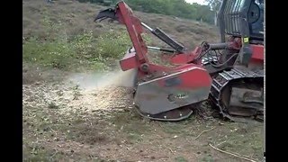 Practicality Brown  Tree Clearance with AHWI RT400 mulching a stump [upl. by Gonroff10]