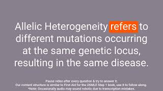 Genetic Terms A Review of Locus Heterogeneity Allelic Heterogeneity and Heteroplasmy [upl. by Enahc]