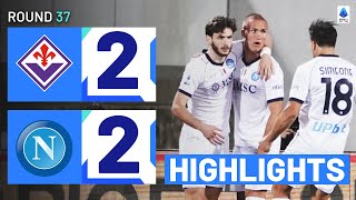 FIORENTINANAPOLI 22  HIGHLIGHTS  Kvaratskhelia rescues draw for Napoli  Serie A 202324 [upl. by Aryam]