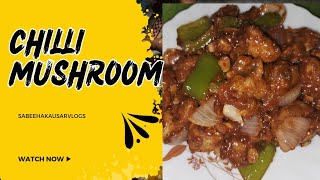 CHILLI MUSHROOM 🍄 😋 cooking indiancuisine MUSHROOM trendingvideo [upl. by Evania62]