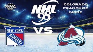 EA NHL 98 Colorado Avalanche Franchise Ep 10 VS NY RANGERS [upl. by Eterg255]