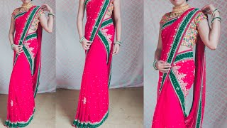 Mermaid style saree draping  Fish cut style saree draping  new style saree wear  Saree tutorial [upl. by Dnalyk]