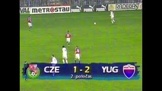 Fotbal Česká republika  Jugoslávie  12  241997 kvalifikace na MS 1998  FULL MATCH [upl. by Lan]