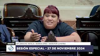 Diputada Zaracho Natalia  UxP  Sesión 27112024  PL [upl. by Aitas227]