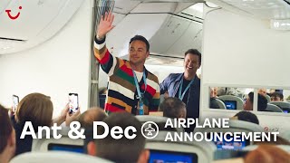 On board a flight to Florida with Happiness Ambassadors Ant amp Dec  TUI [upl. by Aelc]