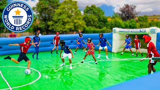 WORLDS FIRST SLIP N SLIDE FOOTBALL COMPETITION ⚽️💦 [upl. by Egiap580]