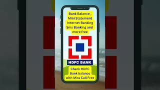 hdfc bank missed call balance enquiry hdfc bank balance check app hdfc bank statement kaise nikale [upl. by Anat]