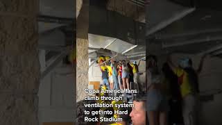 Copa America fans climb through ventilation system to get into Hard Rock Stadium [upl. by Ahsilahs]