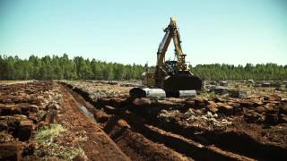 Kūdras ieguve Latvijā  Extraction of peat in Latvia [upl. by Ym609]