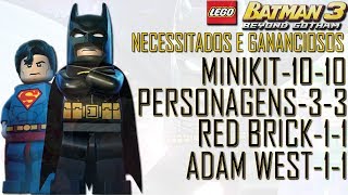 LEGO Batman 3 100 10 Necessitados e Gananciosos Mini kits Red BrickAdam West Personagens [upl. by Akialam]