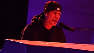 GRAMMYs 2022 Justin Bieber Performs Stripped Down Version of Peaches [upl. by Ailsun]