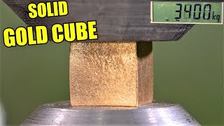 How Strong is Gold or Silver Hydraulic Press Test [upl. by Katey]