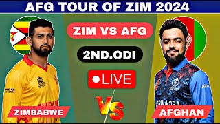 Afghanistan vs Zimbabwe Live  2nd Odi  AFG vs ZIM Live  Scores amp Commentary cricketlive [upl. by Annej]