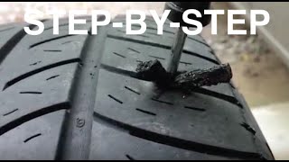 How to PatchPlug Hole in Tire in LESS THAN 5 Minutes  Fix a Flat Tire  EASY FIX [upl. by Eilsehc46]