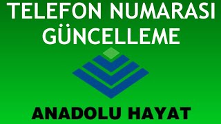 Anadolu Hayat Emeklilik Telefon Numarası Güncelleme Nasıl Yapılır [upl. by Aidiruy]