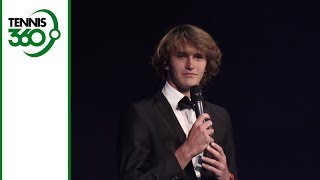 Alexander Zverev gives brilliant introduction to Roger Federer at Laver Cup gala [upl. by Aneg245]