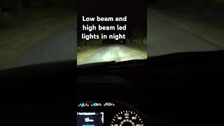 Led lights 6k white low beam and high beam on in night how its looks [upl. by Yanel800]