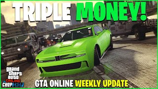 GTA ONLINE WEEKLY UPDATE TRIPLE MONEY DISCOUNTS amp LIMITEDTIME CONTENT [upl. by Tawnya]