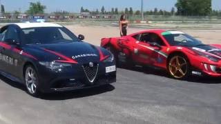 Ferrari 458 vs Alfa Romeo Giulia QV [upl. by Adoh]