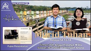 HIKMAT PAGI  Kamis 26 September 2024  Pdt Angga Prasetya MDiv [upl. by Allebasi]