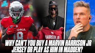 Marvin Harrison Jr Hasnt Signed NFLPA Licensing Deal Having Standoff With Fanatics  Pat McAfee [upl. by Tobiah]