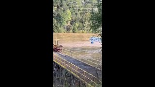 Watch RV Plunge Over Waterfall in Helene Flooding [upl. by Meave]