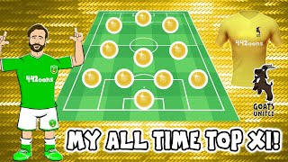 🐐⚽️MY GOAT XI⚽️🐐 442oons AllTime Top XI Footballers [upl. by Bourque]