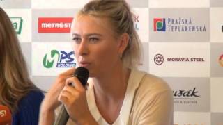 Мария Шарапова в Праге Maria Sharapova in Prague [upl. by Rimidalb]