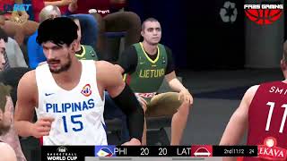 Gilas Pilipinas vs Latvia  NBA2K24 PC Gameplay  July 3 2024  FIBA2K CPU VS CPU [upl. by Avahc552]