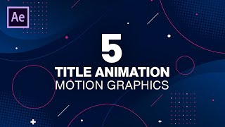 5 Title Text Animation in After Effects  After Effects Tutorial [upl. by Ahsel819]