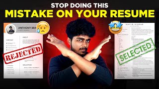 🚀Outstanding resume to get IT job easily  ATS Friendly😱  resume format for freshers in tamil [upl. by Ravid]