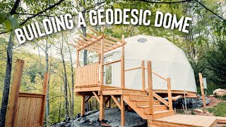 Building A Geodesic Dome  Luxury Glamping Dome [upl. by Ninnahc]