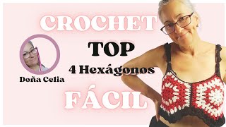 Top hexágonos Crochet Fácil creatividad crochetprincipiantes [upl. by Tibbitts]