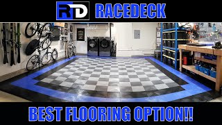 RaceDeck Garage Floor Installed Such a HUGE Upgrade [upl. by Ocko217]