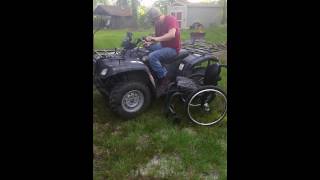 Paraplegic transfer to fourwheeler [upl. by Lady872]