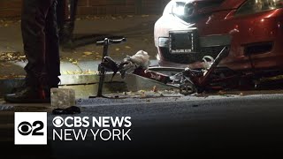 Cyclist killed as police chase burglary suspects in Queens [upl. by Lezirg]