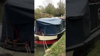 Narrowboat Bliss moored up on the towpath on Oxford Canal at Braunston Canal village on 121124 [upl. by Toddy]