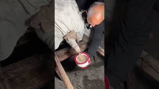 Thats disgusting This guy uses a spittoon to buy oil tea [upl. by Ordnas]