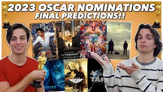 FINAL 2023 Oscar Nomination Predictions [upl. by Hsemar]