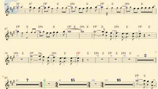 Alto Sax  Dont Fear The Reaper  Blue Oyster Cult  Sheet Music Chords amp Vocals [upl. by Darton360]